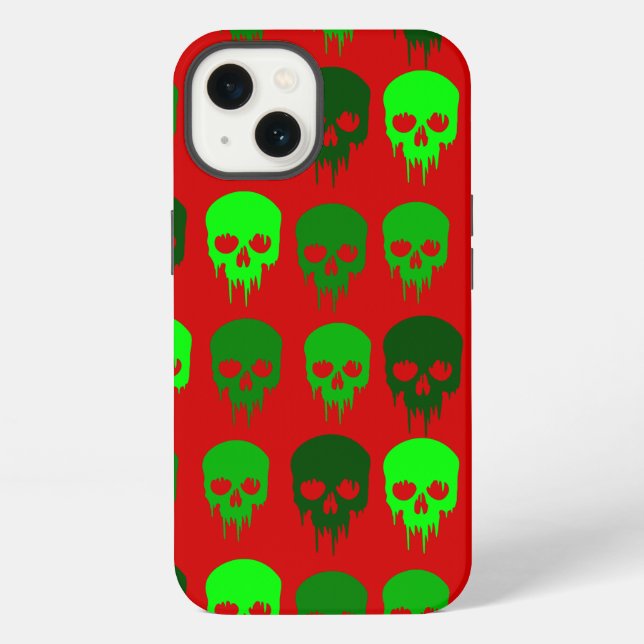 gothic christmas skull skeleton iphone case (Back)