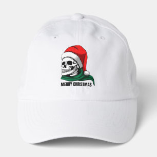Gothic Christmas Skull with Santa Hat