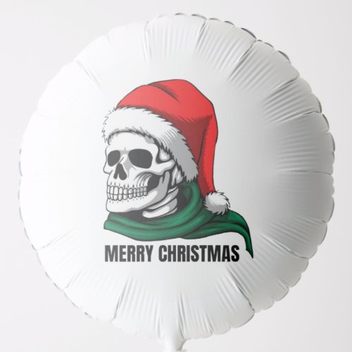 Gothic Christmas Skull with Santa Hat – Alternativ Balloon