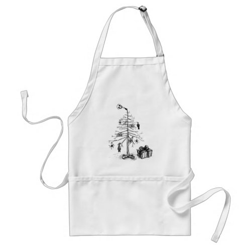 Gothic Christmas Tree Adult Apron