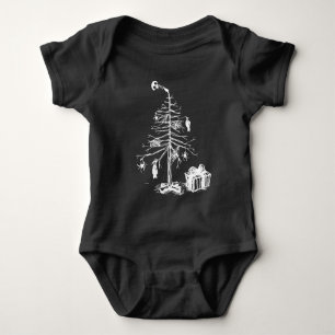 Gothic Christmas Tree Baby Bodysuit