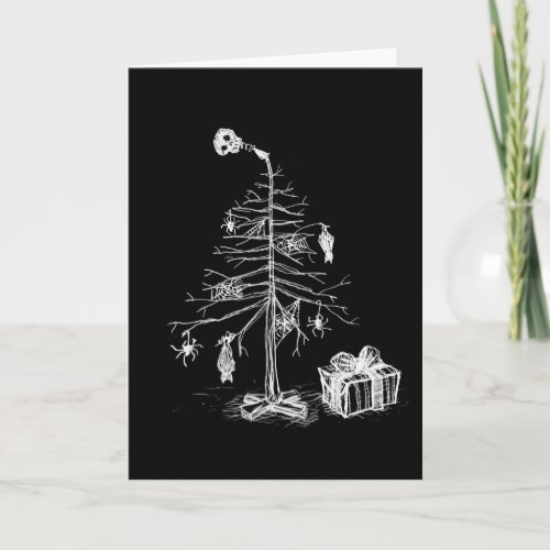 Gothic Christmas Tree Holiday Card