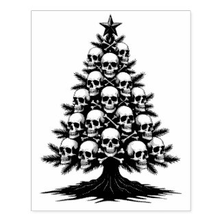 Gothic Christmas Tree II Rubber Stamp