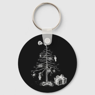 Gothic Christmas Tree Keychain