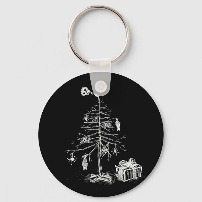 Gothic Christmas Tree Keychain (Front)