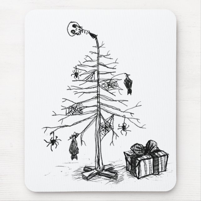 Gothic Christmas Tree Mouse Pad (Front)