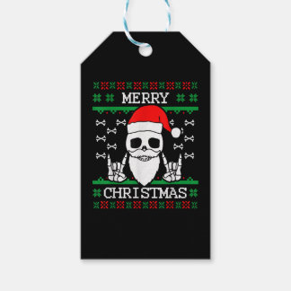Gothic Christmas Ugly Skull Rock Christmas Gift Gift Tags