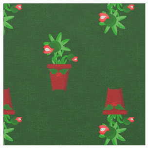 gothic christmas venus flytrap spookmas fabric