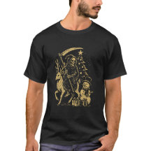 Gothic Christmas – Vintage Grim Reaper & Reindeer