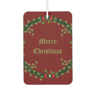 Gothic Christmas Wreath Custom Air Freshener