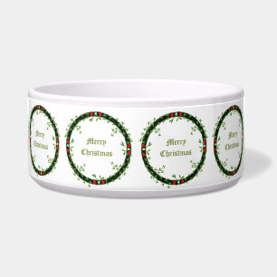 Gothic Christmas Wreath Custom Bowl