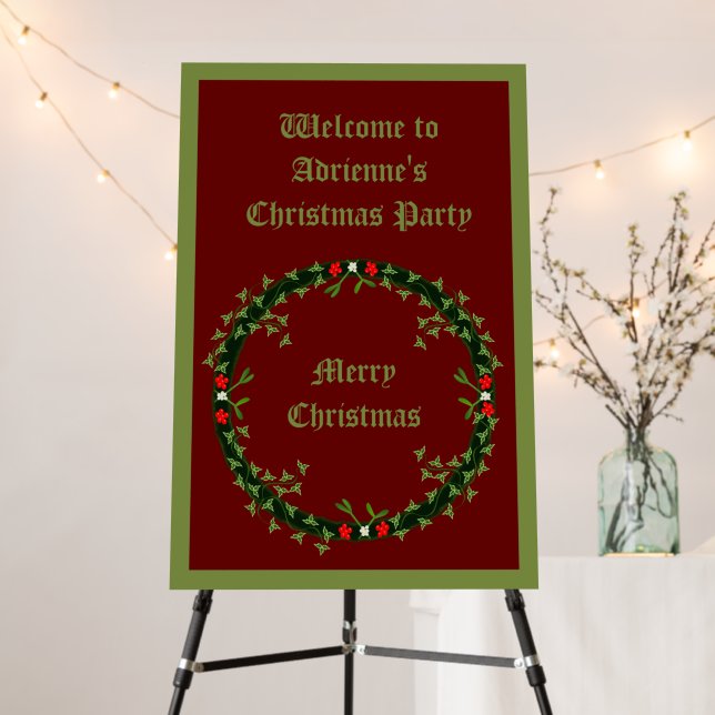 Gothic Christmas Wreath Custom Foam Board (In Situ (Stand))