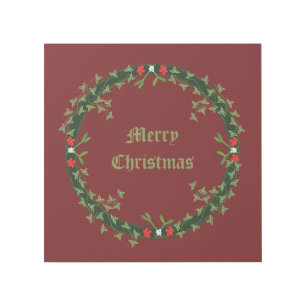 Gothic Christmas Wreath Custom Gallery Wrap