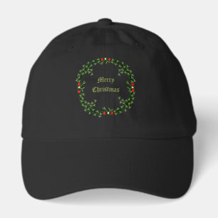 Gothic Christmas Wreath Custom Hat