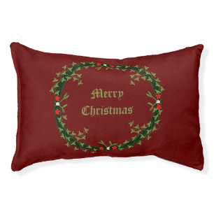 Gothic Christmas Wreath Custom Pet Bed
