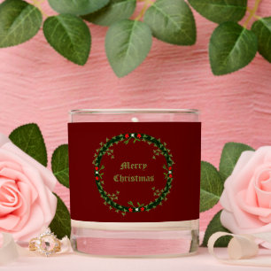 Gothic Christmas Wreath Custom Scented Candle