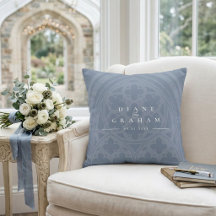 Gothic Classic Chic Typography Dusty Blue Wedding