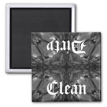 Gothic Clean Dirty Dishwasher Kaleidoscope Magnet by TheHopefulRomantic at Zazzle