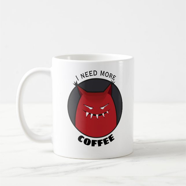 Gothic Coffee Evil Creature Halloween Mug (Left)