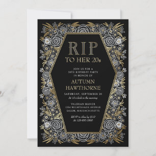 Gothic Coffin Birthday Invitation