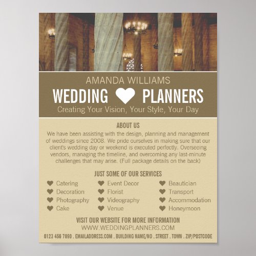 Gothic Columns Wedding Event Planner Advertising Poster