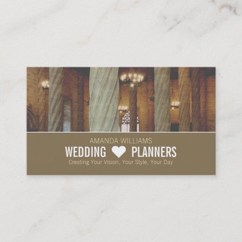 Gothic Columns Wedding Event Planner Business Card