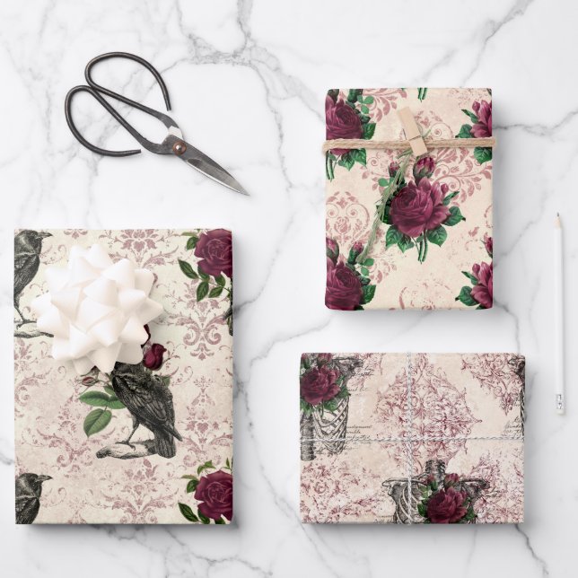 Gothic Countenance Series Design 16   Wrapping Pap Wrapping Paper Sheets (Front)