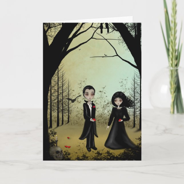 Gothic Couple Greeting Card (Front)