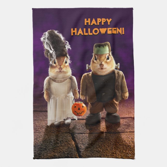 Gothic Couple Kitchen Towel (Vertical)