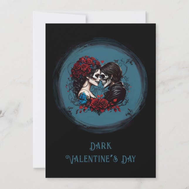Gothic Couple Lovers Valentine's Day Holiday Card (Front)
