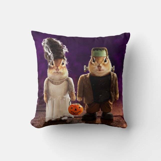 Gothic Couple Throw Pillow (Front)