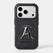 Gothic Cracked Initial A Phone Case - Dark Minimal