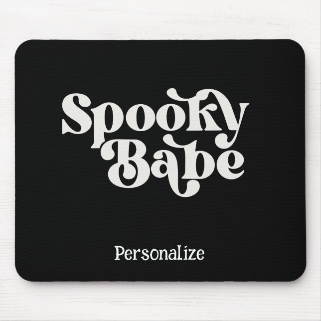 Gothic & Creepy Spooky Babe Personalized Computer Mouse Pad (Front)