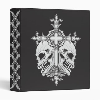 Gothic Cross and Skulls Binder