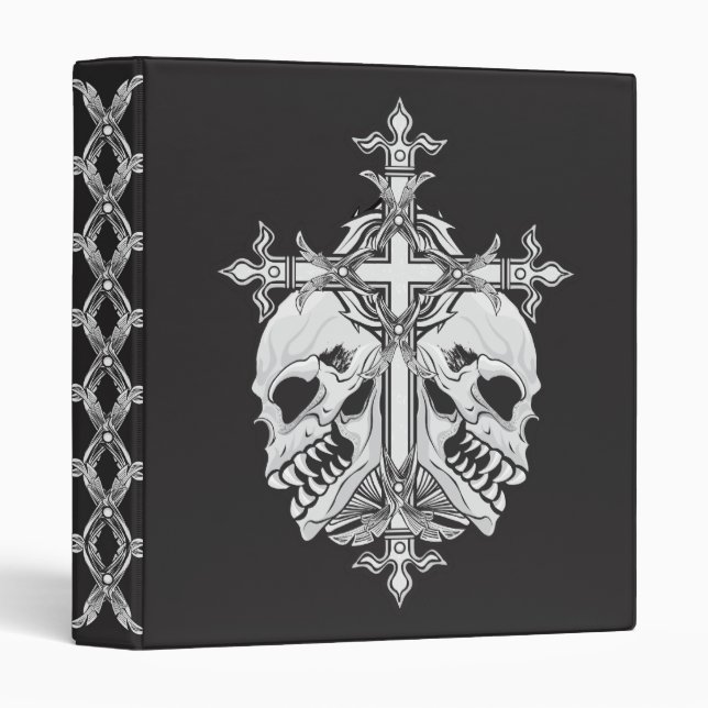 Gothic Cross and Skulls Binder (Front/Spine)