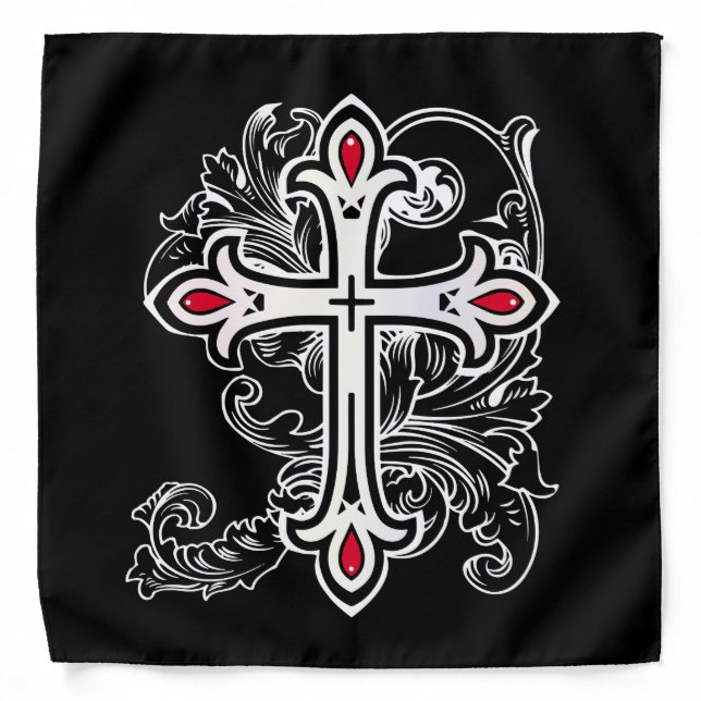 Gothic cross bandana (Front)