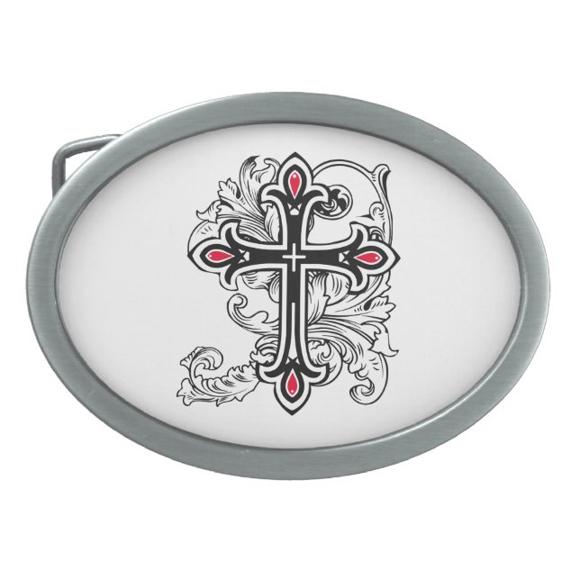 Gothic cross belt buckle (Front)