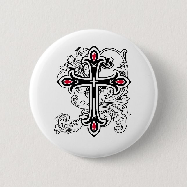 Gothic cross button (Front)