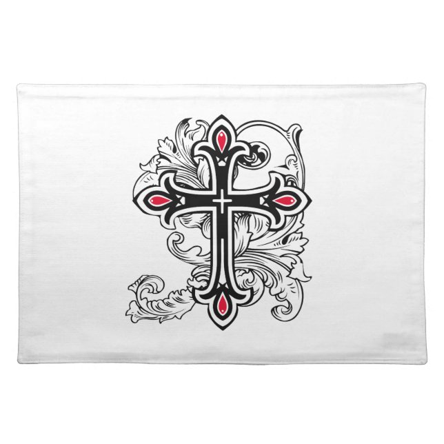 Gothic cross cloth placemat (Front)