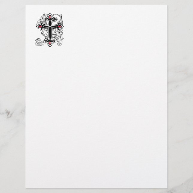 Gothic cross letterhead (Front)