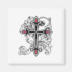 Gothic cross magnet