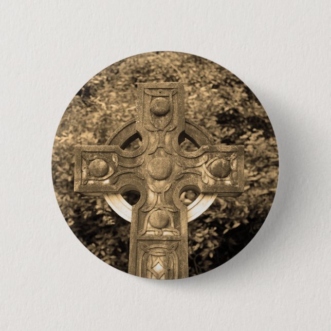 Gothic Cross Pinback Button (Front)