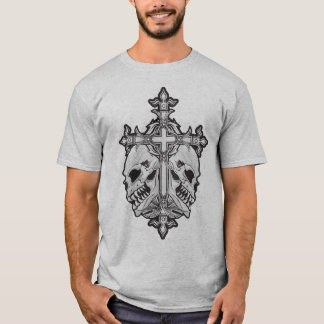 Gothic Cross with Skulls T-Shirt