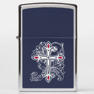 Gothic cross zippo lighter