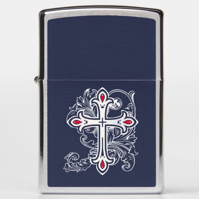 Gothic cross zippo lighter (Front)