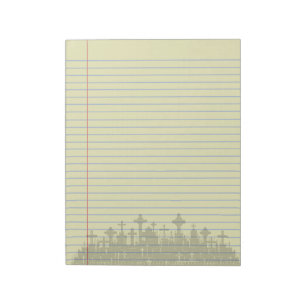 Gothic Crosses Vampire Fantasy Legal Notepad