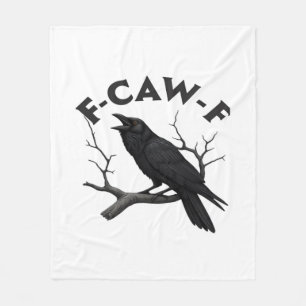 Gothic Crow Funny F-Caw-F Humor Essential Creative Fleece Blanket
