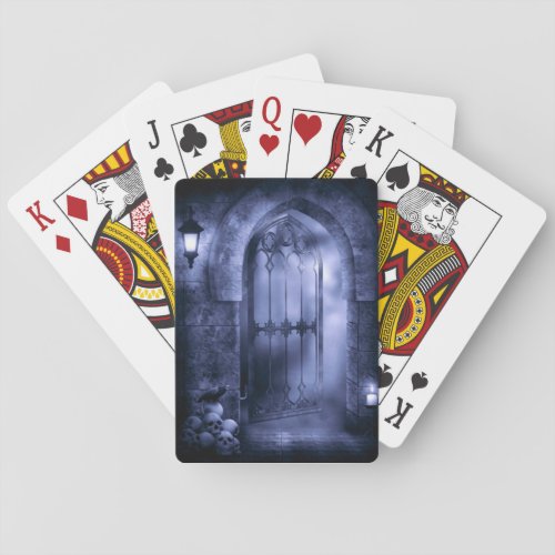 Gothic Crow Gate Playing Cards
