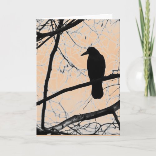 Gothic Crow Greeting Card