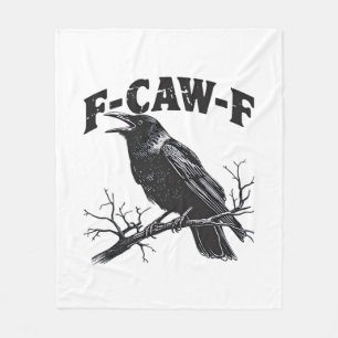 Gothic Crow Humor F-Caw-F Funny Essential Fleece Blanket